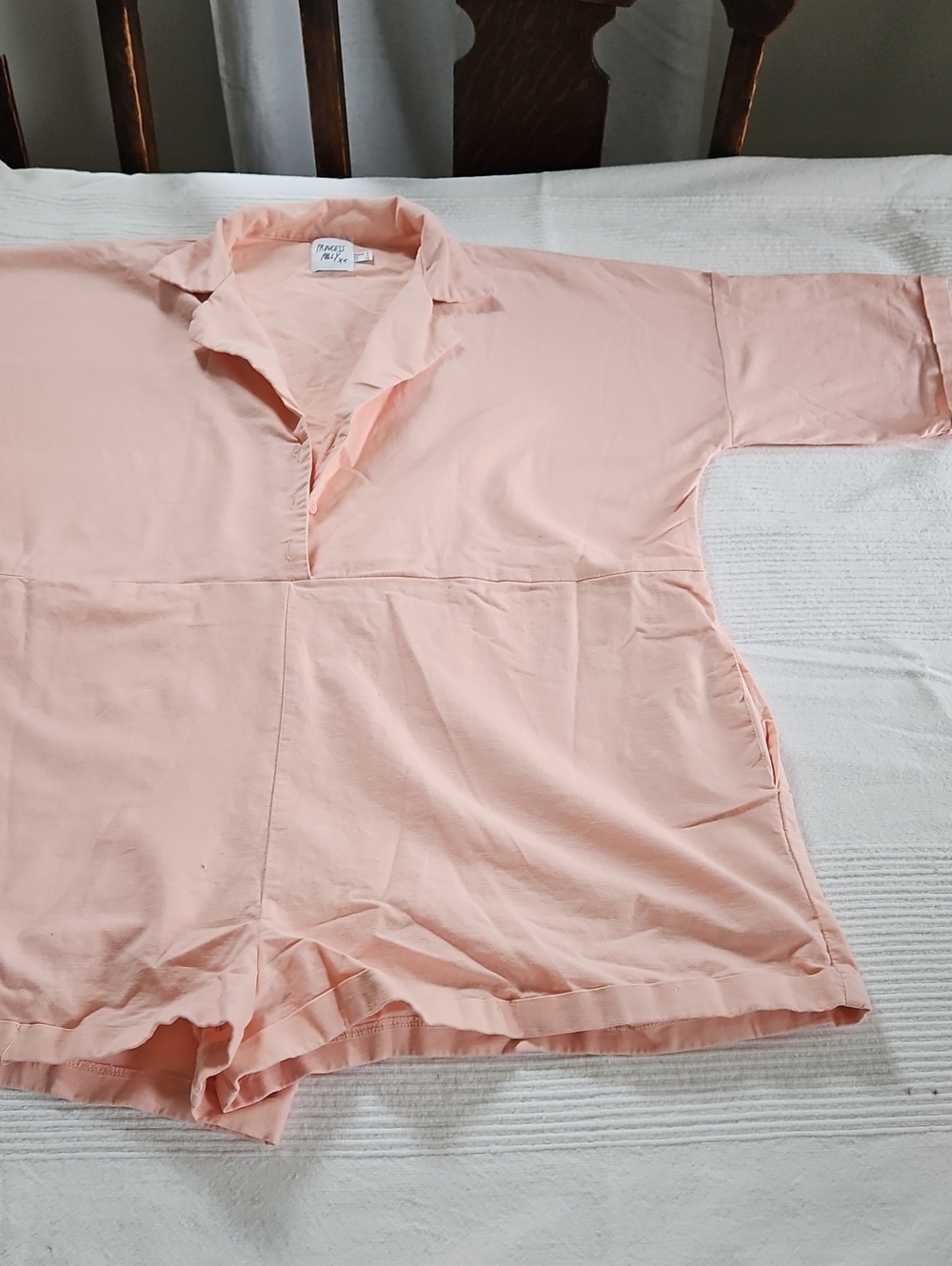 Princess Polly Peach-Pink Short Sleeve Romper